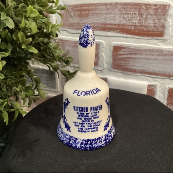 Vintage - Ceramic Porcelain Crafted Bell - Florida - Kitchen Prayer - Nice - Picture 1 of 9